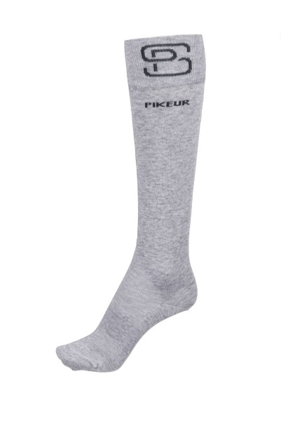 Knee Socks Mesh - light grey melange