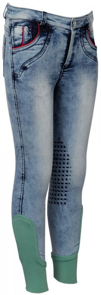 Kinderreithose Diva Camo Kniegrip - jeans