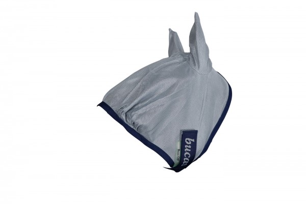 Buzz-Off Fly Mask - silver/blue