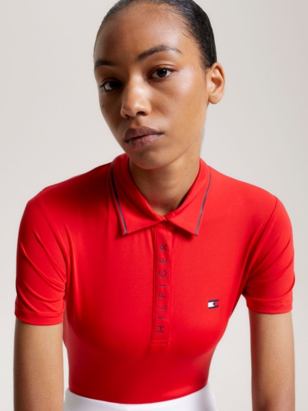 Harlem Kurzarm-Logo-Poloshirt - fierce red